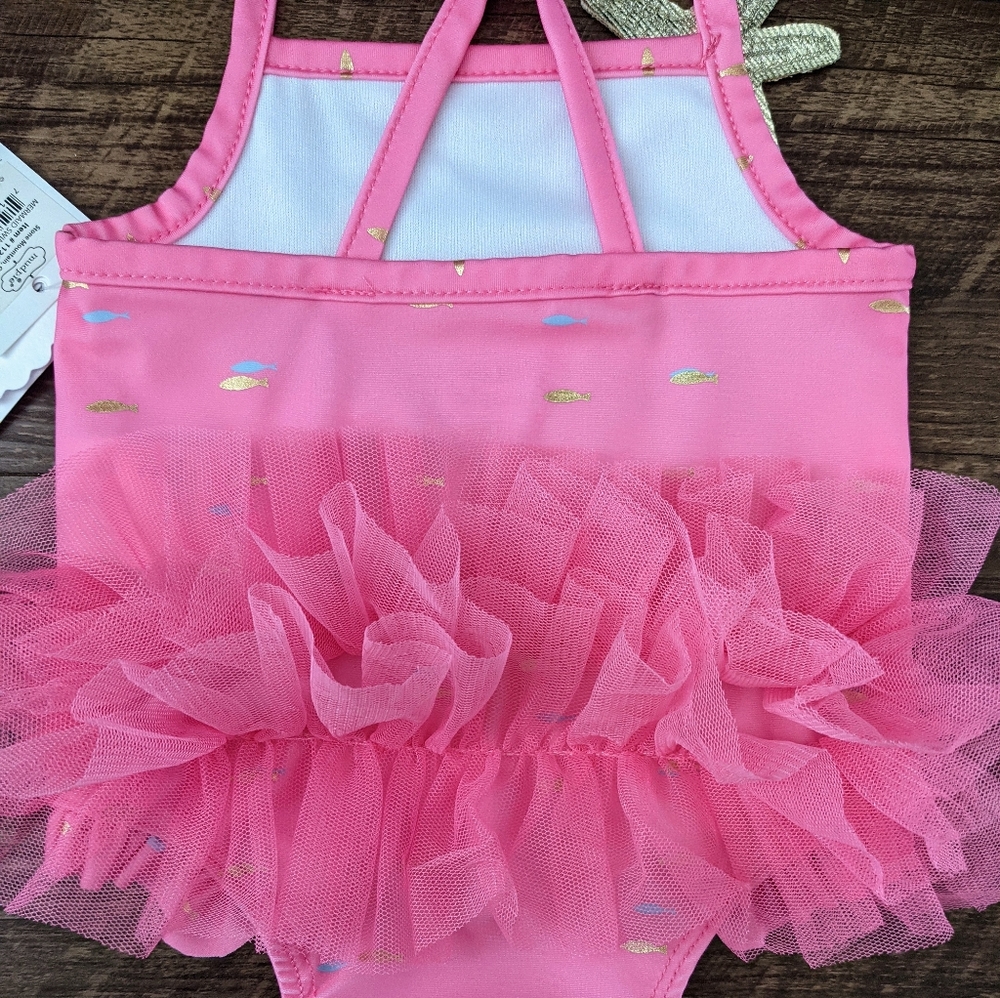 NWT Mud Pie Pink Mermaid Swimsuit